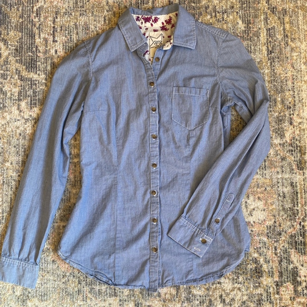 Blue Button-Up Shirt